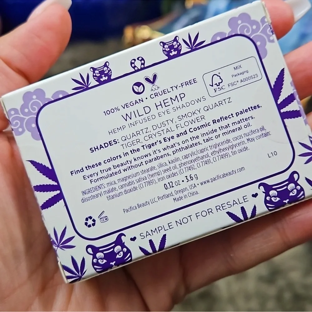 Pacifica Beauty Cosmetics Wild Hemp Infused Vegan Eyeshadow Palette 5 Shades